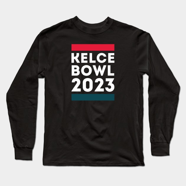 Kelce Bowl 2023 - Travis Kelce Versus Jason Kelce Super Bowl 2023 Long Sleeve T-Shirt by Funnyteesforme